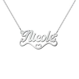 Stylized Name Necklace in 925 Sterling Silver