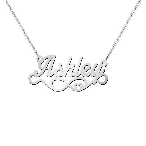 Stylized Name Necklace – Sterling Silver