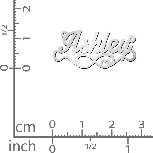 Stylized Name Necklace – Sterling Silver