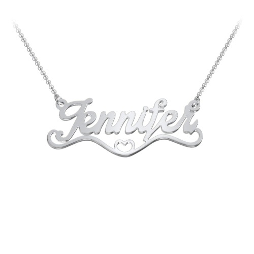 Stylized Name Necklace – Sterling Silver