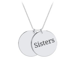 Engravable Name 2 Disc Pendant