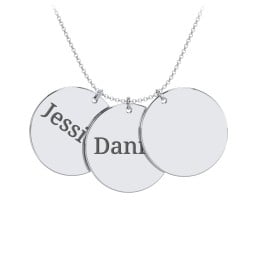 Engravable Name 3 Disc Pendant