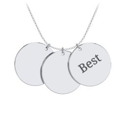 Engravable Name 3 Disc Pendant