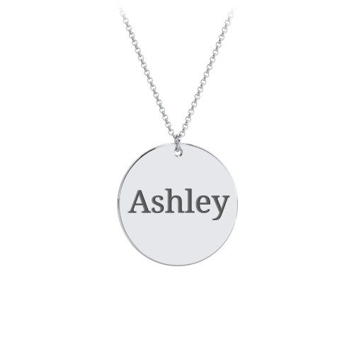 Charmed Name Disc Pendant – Sterling Silver