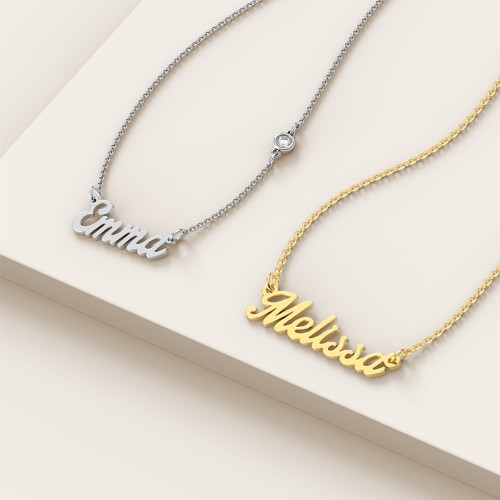 Dainty Personalised Name Necklace – 10K Yellow Gold