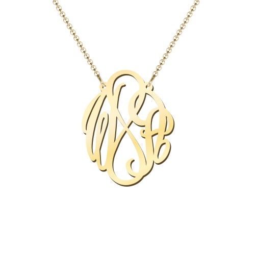 Infinity Monogram Necklace – 18K Gold Plated Silver