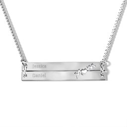 Made For Mom Double Bar Necklace in 925 Sterling Silver