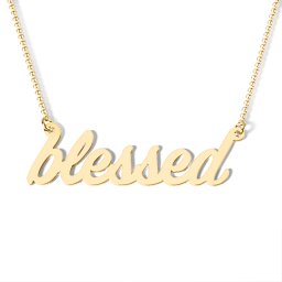 Feeling Blessed Necklace in 10K Solid Yellow Gold