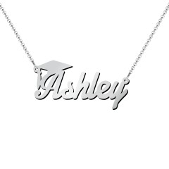 Graduation Name Necklace – 10K Yellow Gold