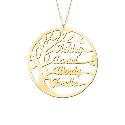 Family Tree Cutout Necklace