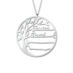 Family Tree Cutout Necklace
