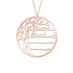 Family Tree Cutout Necklace
