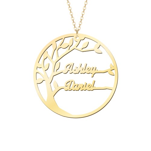 Family Tree Cutout Necklace