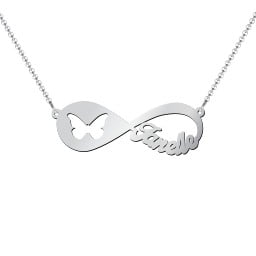 Pretty Wings Infinity Name Necklace
