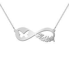 Pretty Wings Infinity Name Necklace – Sterling Silver