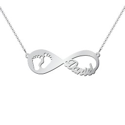 In My Footsteps Infinity Name Necklace