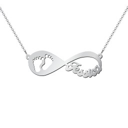In My Footsteps Infinity Name Necklace