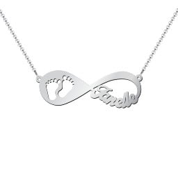 In My Footsteps Infinity Name Necklace