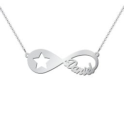 Star Light, Star Bright Infinity Name Necklace