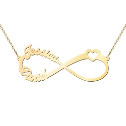Love to Infinity Pendant in 18K Gold Plated Silver