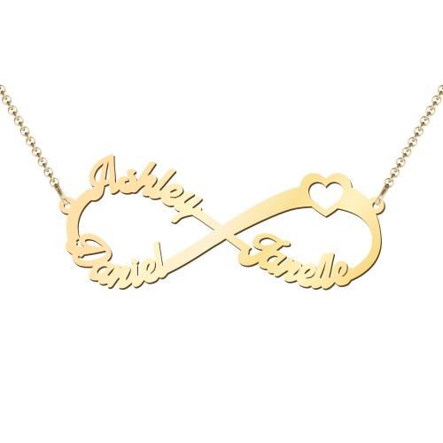 Love to Infinity Pendant – 18K Gold Plated Silver