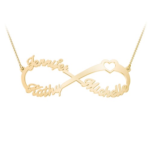 Love to Infinity Pendant – 18K Gold Plated Silver