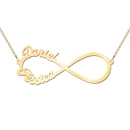Love "4" Infinity Pendant in 18K Gold Plated Silver