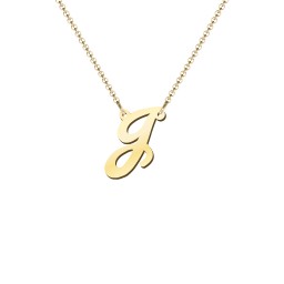 Initial Letter Necklace in 18K Gold Plated Silver