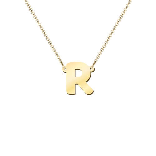 Initial Letter Necklace – 18K Gold Plated Silver