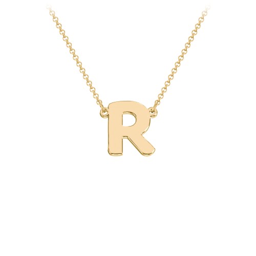 Initial Letter Necklace – 18K Gold Plated Silver