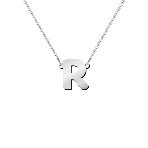 Initial Letter Necklace – Sterling Silver