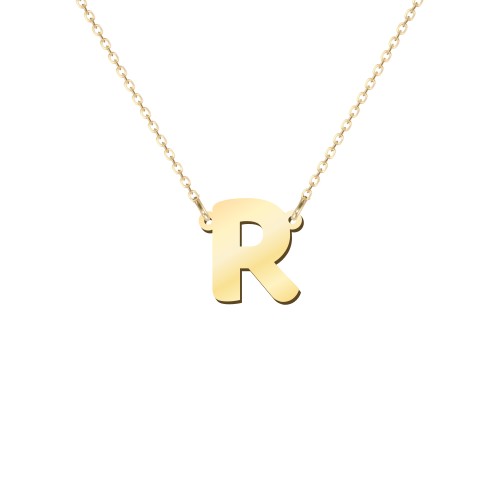 Initial Letter Necklace – 10K Yellow Gold