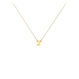 Petite Initial Letter Necklace in 18K Gold Plated Silver