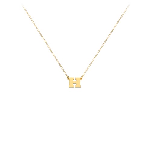 Petite Initial Letter Necklace – 18K Gold Plated Silver