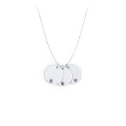 Engravable Disc Sorority Pendant with Birthstone