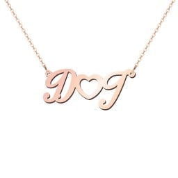 Initials and Heart Pendant