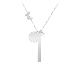 Milestone Necklace with Butterfly Charm
