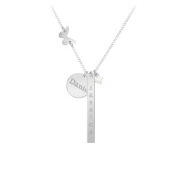 Milestone Necklace with Butterfly Charm