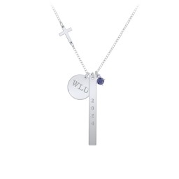 Milestone Necklace with Cross Charm