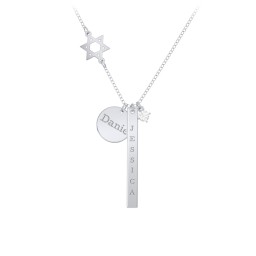 Milestone Necklace with Star of David Charm