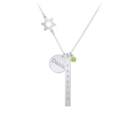 Milestone Necklace with Star of David Charm