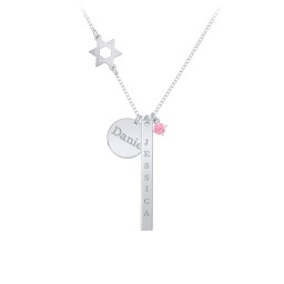 Milestone Necklace with Star of David Charm