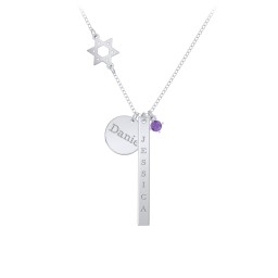 Milestone Necklace with Star of David Charm