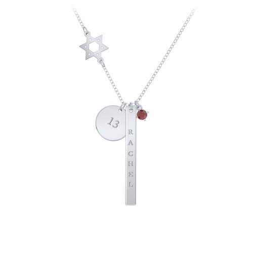 Milestone Necklace with Star of David Charm