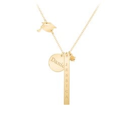 Milestone Necklace with Graduation Hat Charm