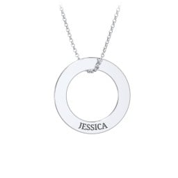 Engravable Circle Necklace