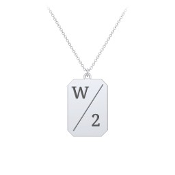 2 Engravable Tag Charm Necklace