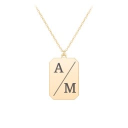 2 Engravable Tag Charm Necklace
