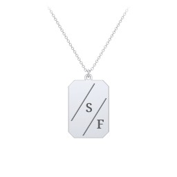 3 Engravable Tag Charm Necklace