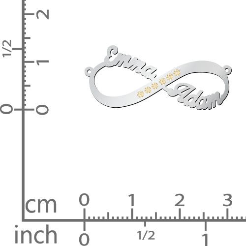 Infinity Name Necklace with Accents